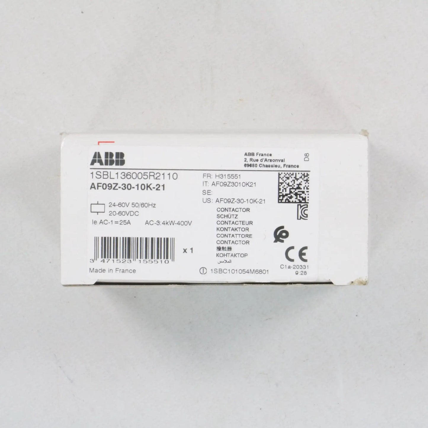 ABB AF09Z-30-10K-21 Contactor