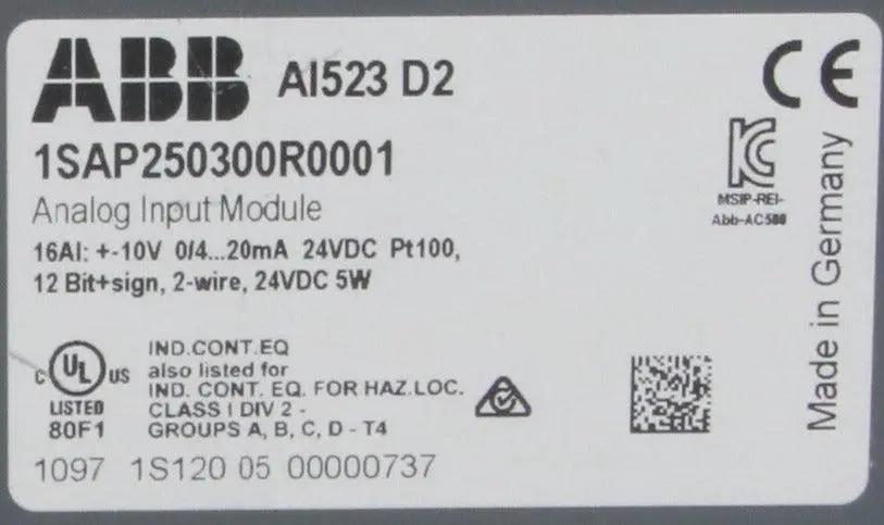 ABB AI523 Analog Input Module