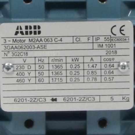 ABB M2AA063C 4 Three Phase Motor