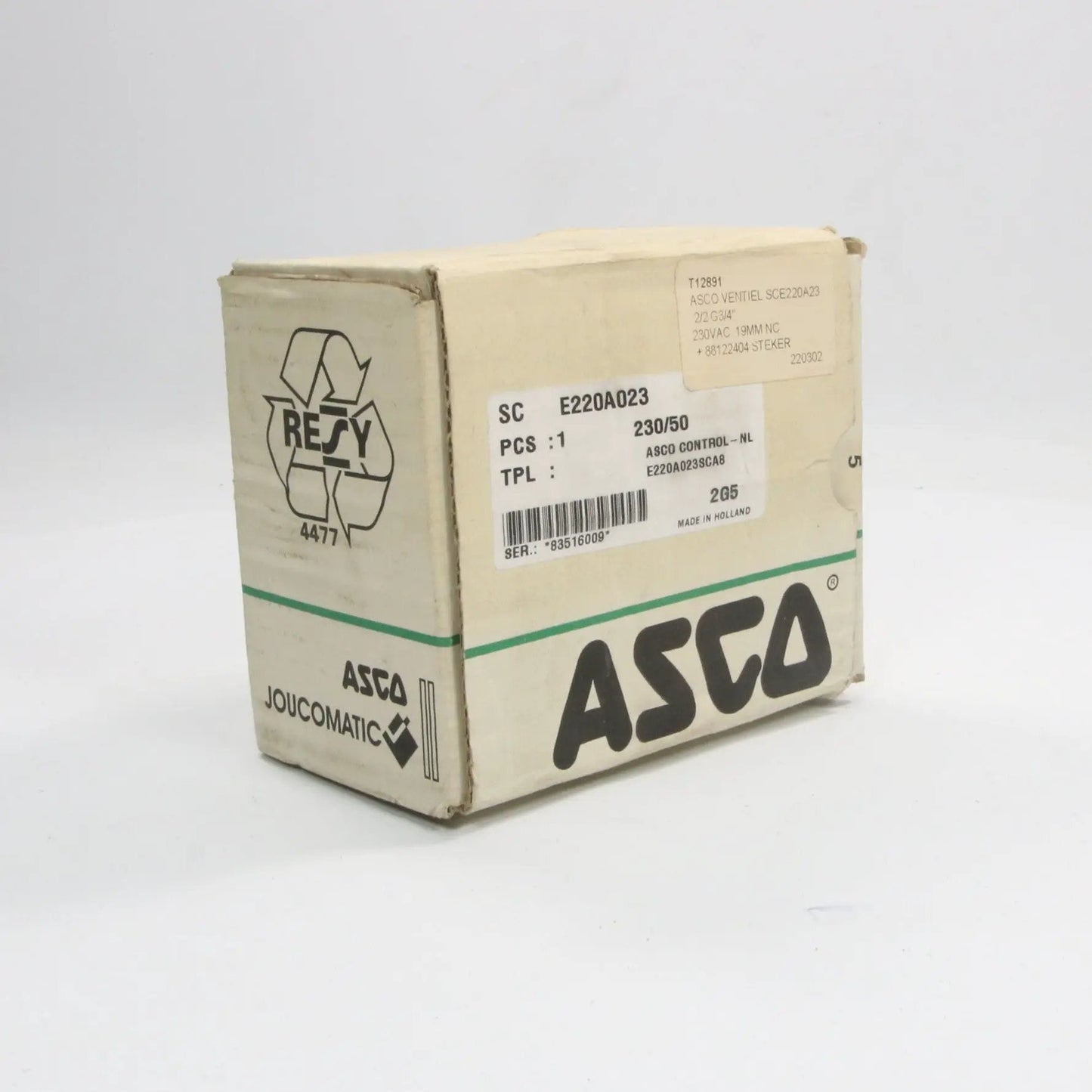Asco E220A023 Solenoid Valve