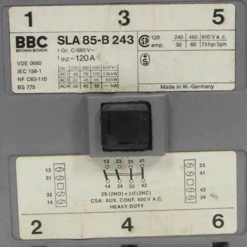BBC Brown Boveri SLA 85 B 243 Contactor