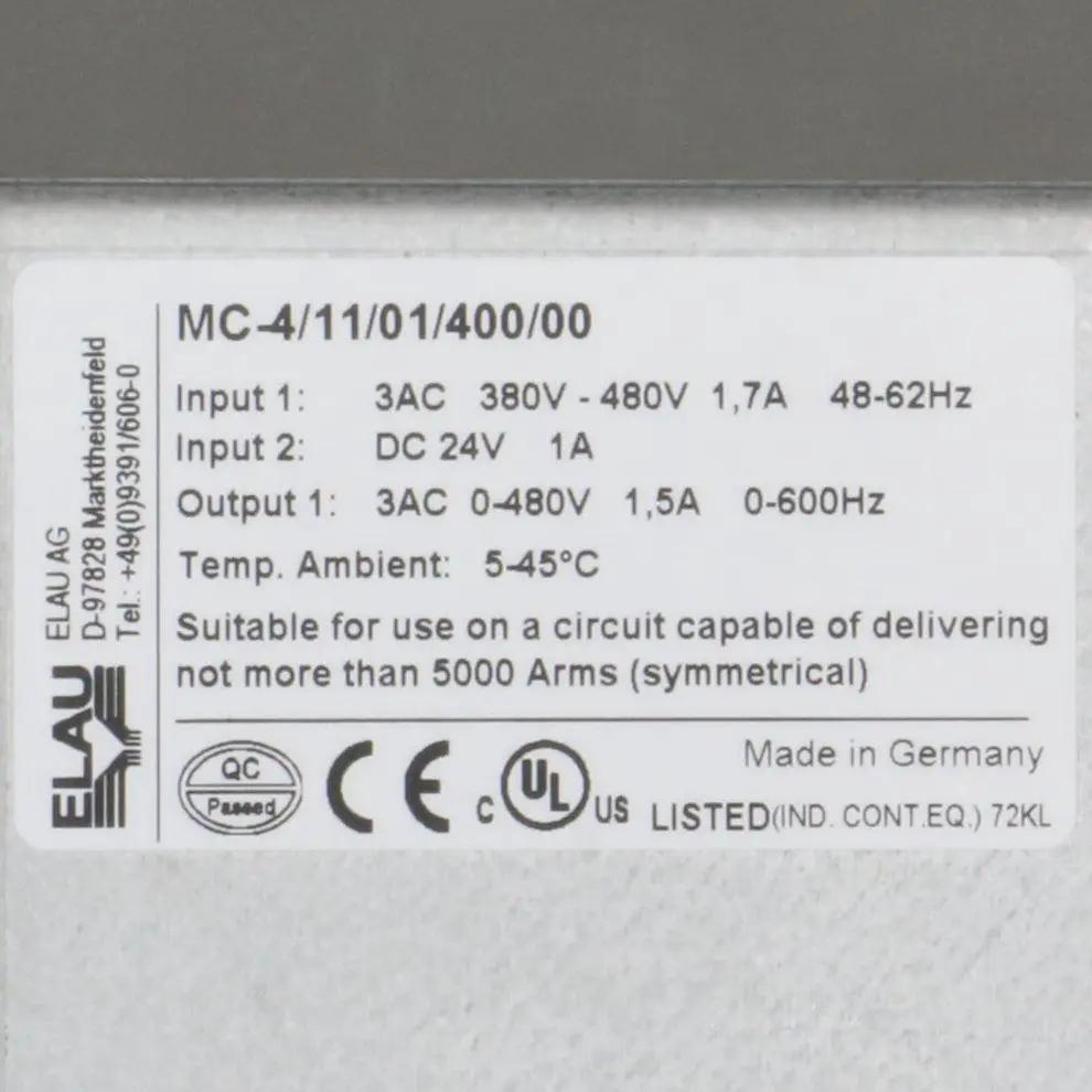 Elau PacDrive MC-4/11/01/400 Servo Drive - HW: E0L503