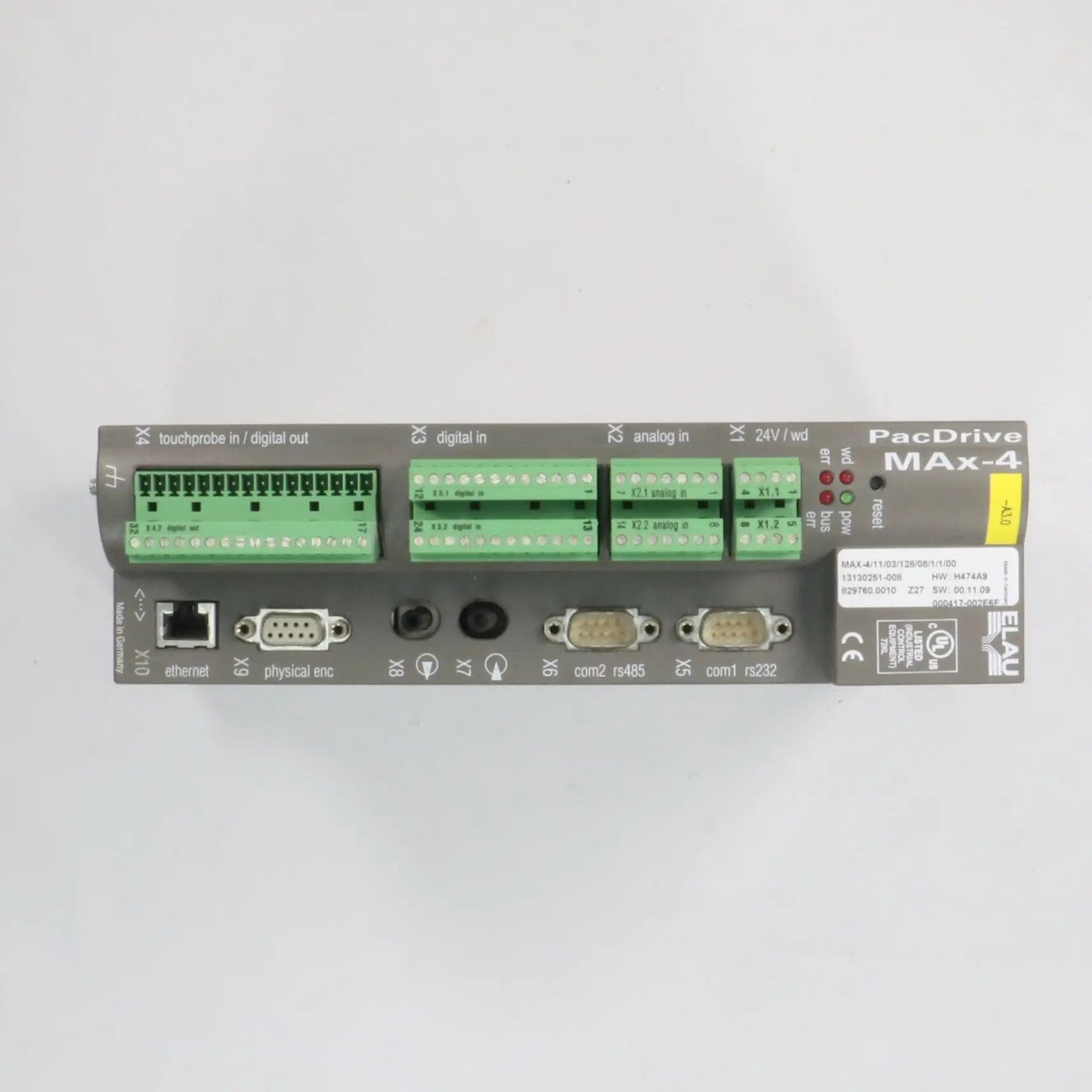 Elau Pacdrive MAX-4/11/03/128/08/1/1/00 Servo Drive - H474A9