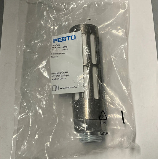 Festo U-3/4-B Pneumatic Silencer 6845