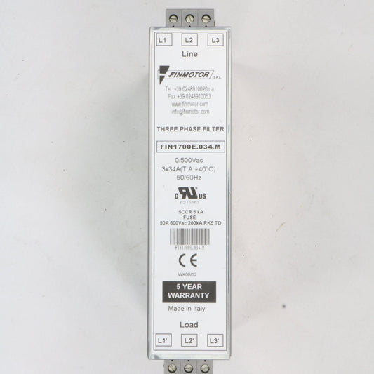 Finmotor FIN1700E.034.M Three Phase Filter