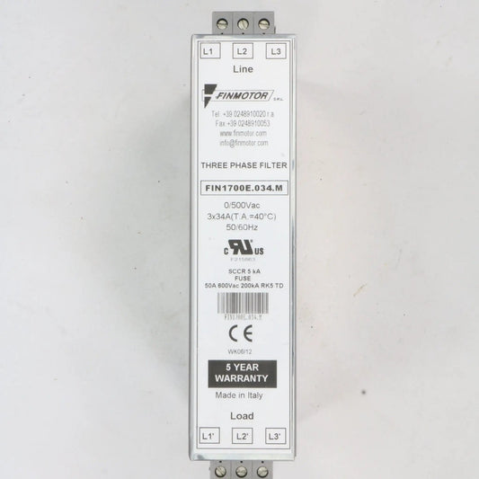 Finmotor FIN1700E.034.M Three Phase Filter