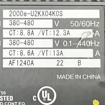 GE General Electric VAT2000 Variable Frequency Drive - 5.5 kW