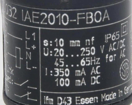 IFM Electronic Inductive Sensor IA0032 IAE2010-FBOA