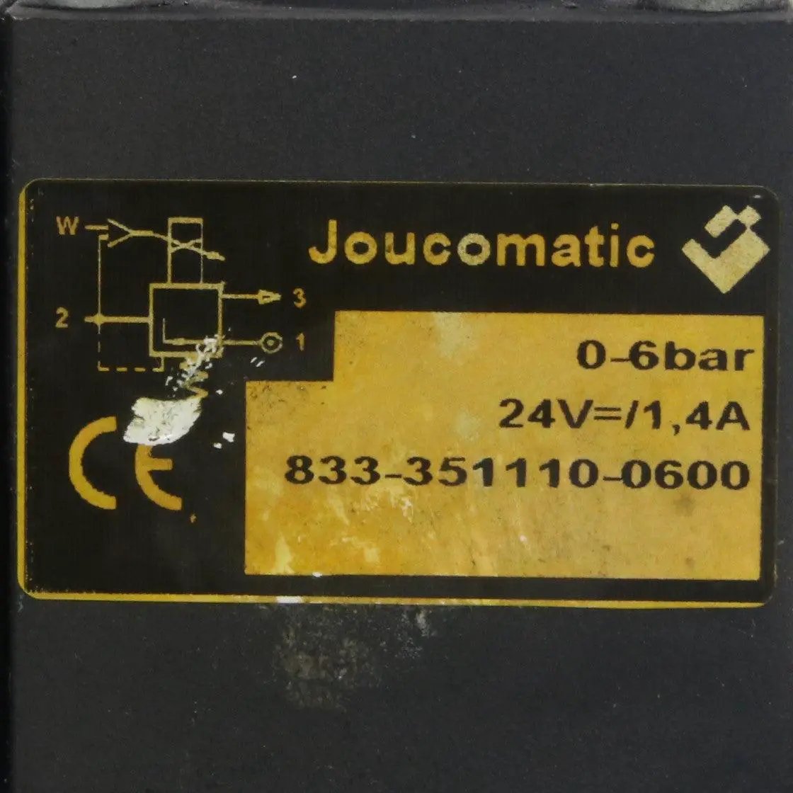 Joucomatic 833-351110-0600 Sentronic Proportional Pressure Control Valve