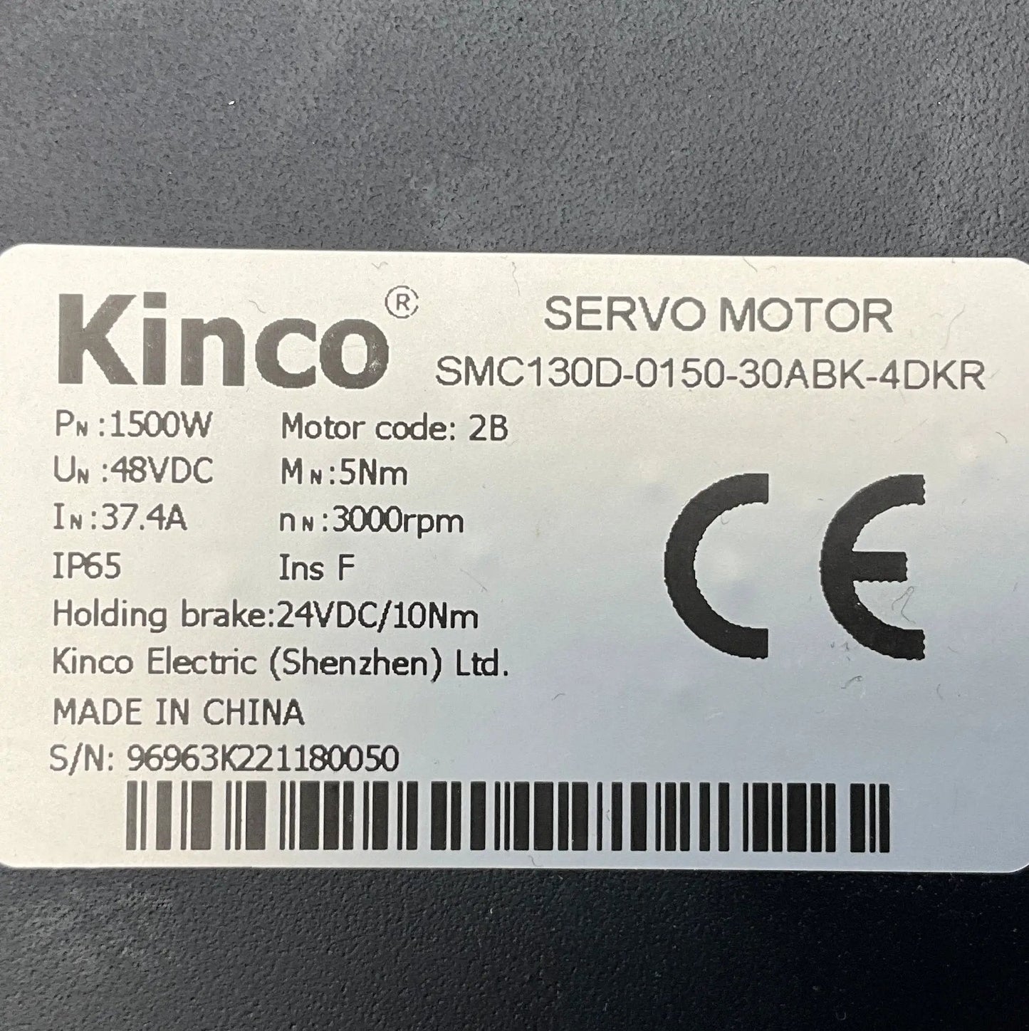 Kinco SMC130D-0150-30ABK-4DKR Servo Motor With Planetary Gear