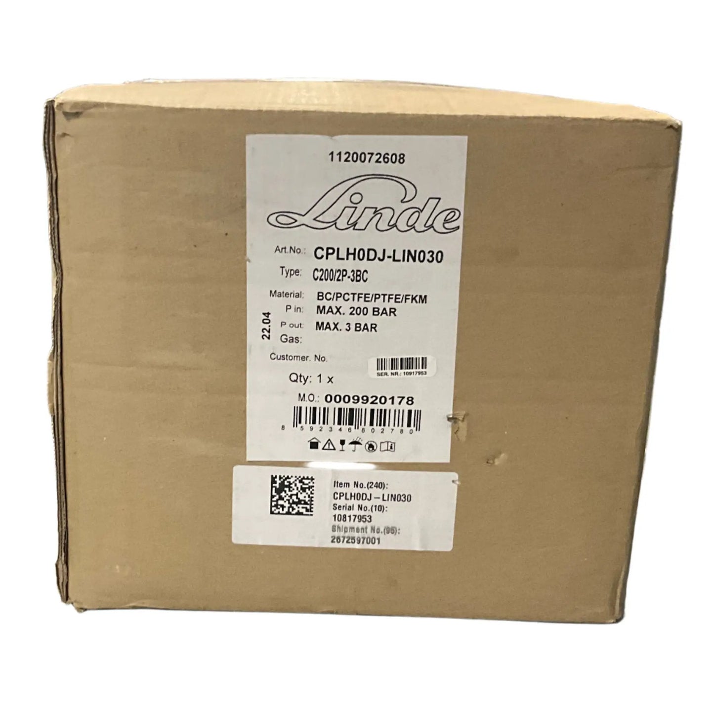 Linde C200/2P-3BC Cylinder Regulator