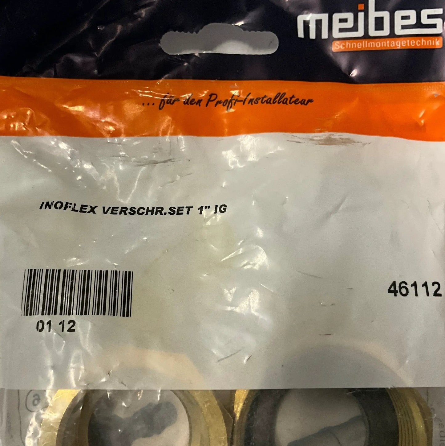 Meibes Inoflex 1” Brass Screw Connection Set 46112