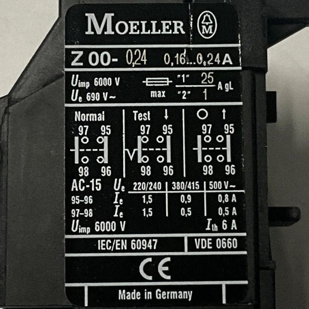 Moeller Z00-0,24 Motor Overload Relay