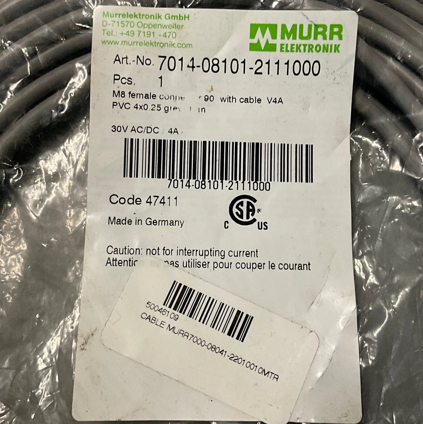 Murr Elektronik 7014-08101-2111000 Connection Lead