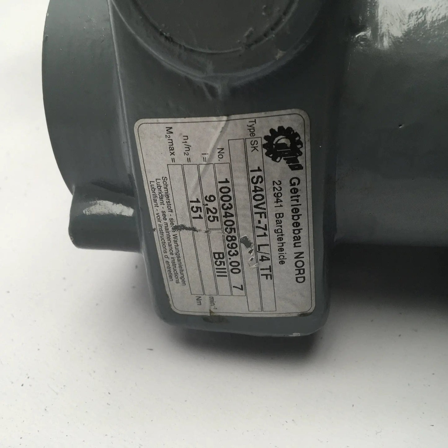 Nord Gear motor 71 L/4 TF
