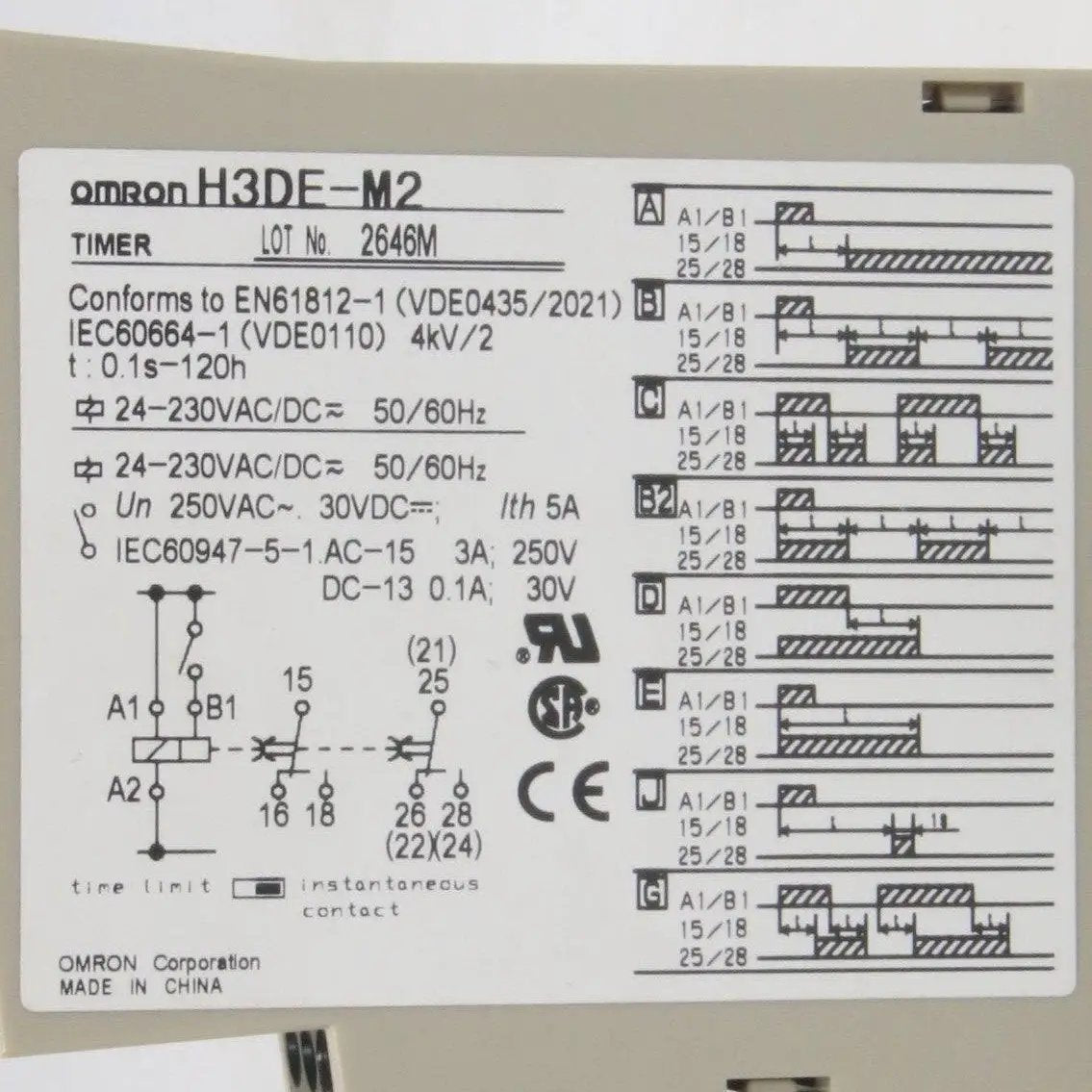 Omron H3DE-M2 Timer Relay