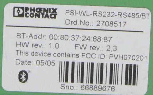Phoenix Contact PSI-WL-RS232-RS485/BT Bluetooth Converter