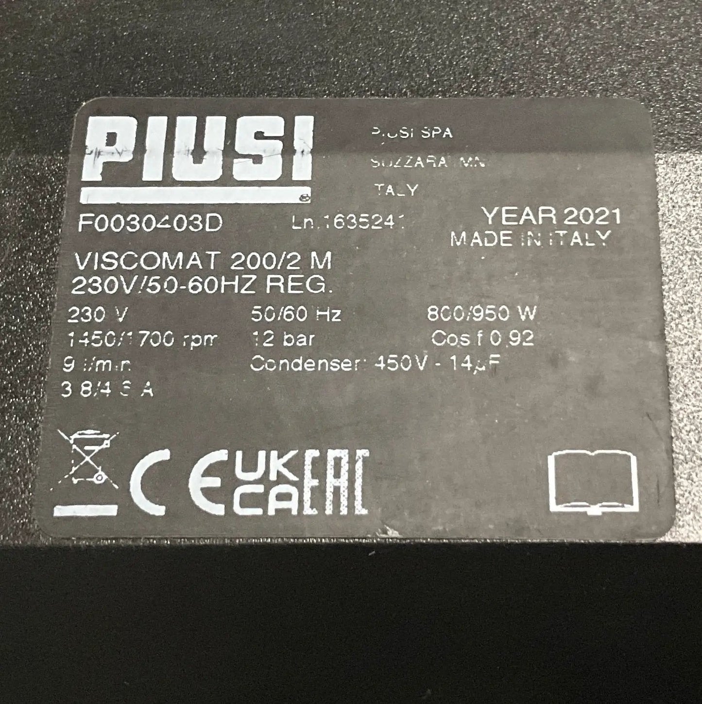 Piusi Viscomat 200/2 M Transfer Pump
