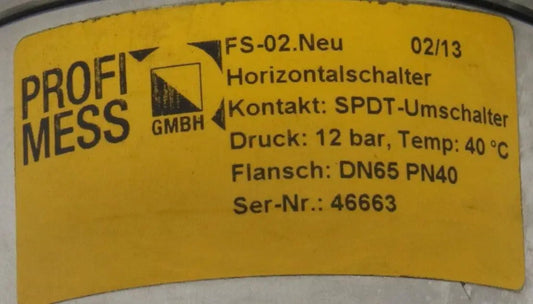 Profimess GmbH FS-02 Horizontal Float Switch