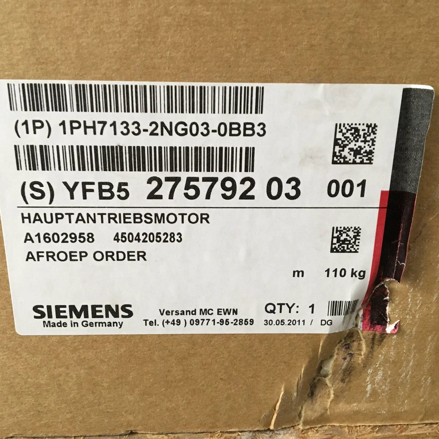 Siemens 1PH7133-2NG03-0BB3