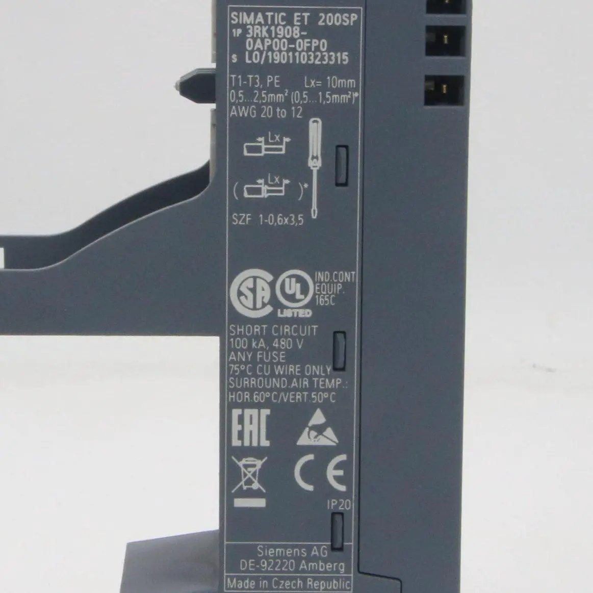 Siemens 3RK1908 0AP00 0FP0 Base Unit