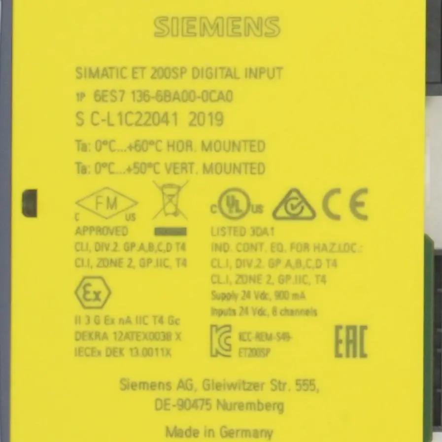 Siemens 6ES7 136 6BA00 0CA0 Digital Input Module