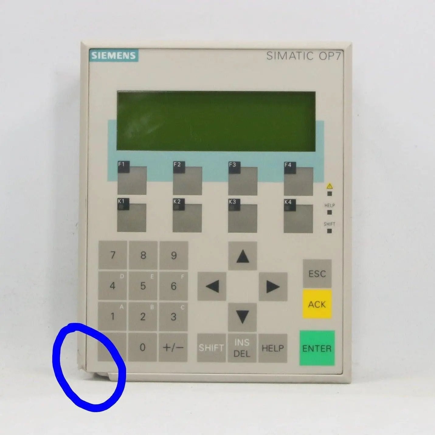 Siemens Simatic OP 7-DP 6AV3 607-1JC20-0AX1 Operator Panel