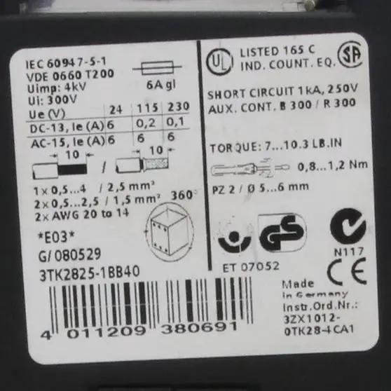Siemens Sirius 3TK2825 1BB40 Safety Relay