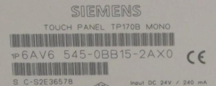 Siemens TP170B Touch Panel - 6AV6 545-0BB15-2AX0