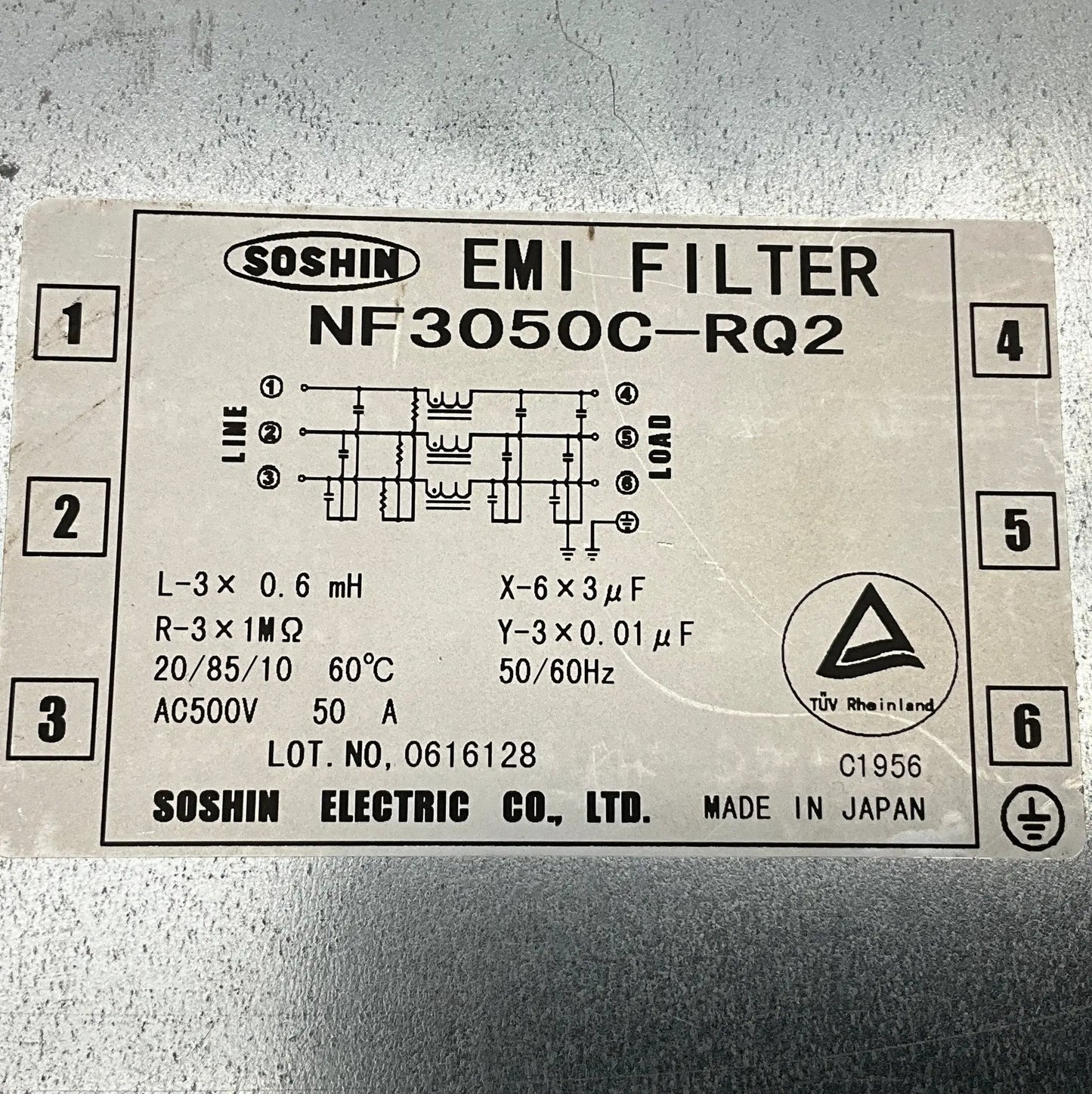 Soshin Electric NF3050C-RQ2 EMI Filter
