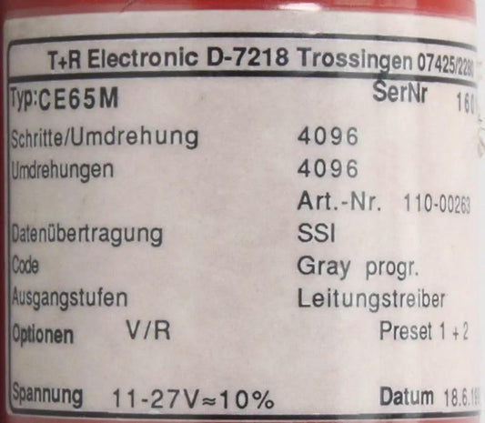 T+R Electronic CE65M Encoder