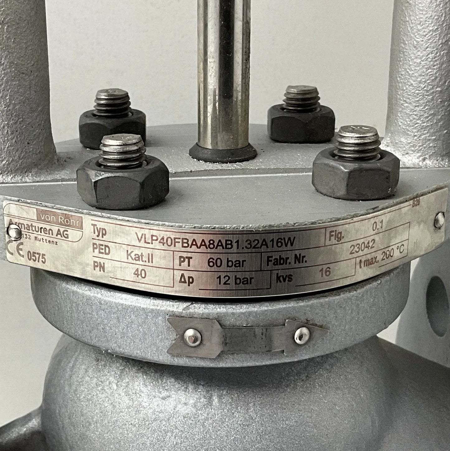 Von Rohr Armarturen AG VLP40FBAA8AB1.32A16W Control Valve