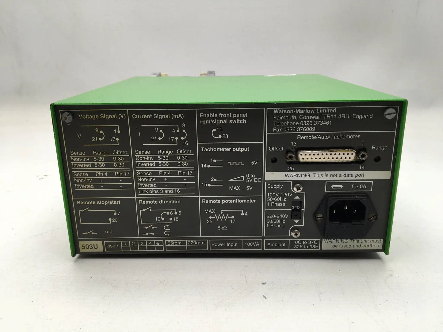 Watson Marlow 503U Peristaltic Pump