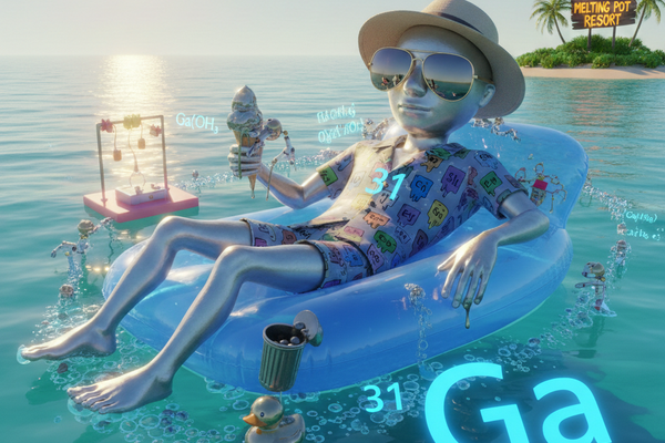 Vloeibaar tovenaarsmetaal gallium eet zout zeewater?