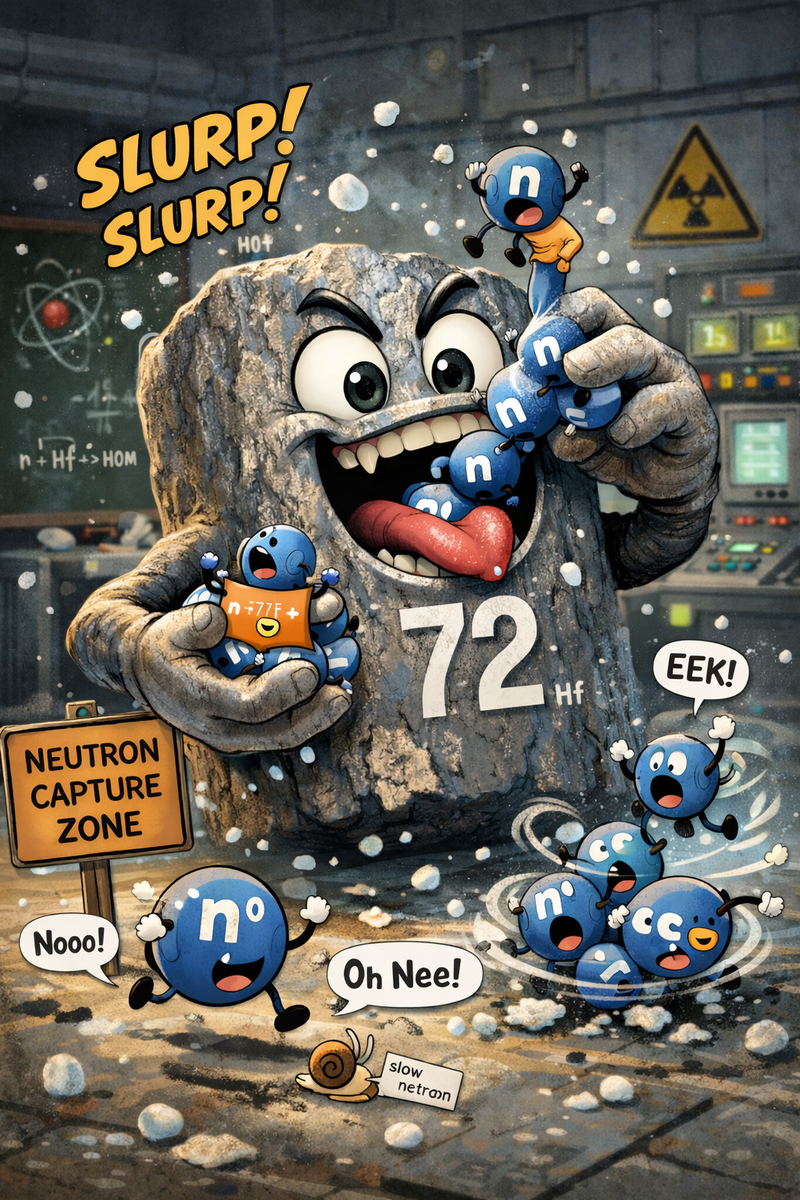 Hafnium: De schaduwbroer van zirkonium - neutronen slurper - whaatttt zeg je...