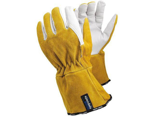 Tegera 118A MIG Las Handschoenen Leer Wit-Geel Maat 8-12