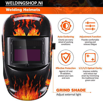 Lashelm - Laskap Model Flameskull - UNMT + UNL16A Weldingshop 2.0