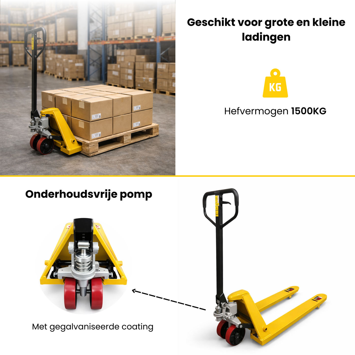 Palletwagen - 1500KG - 1150mm