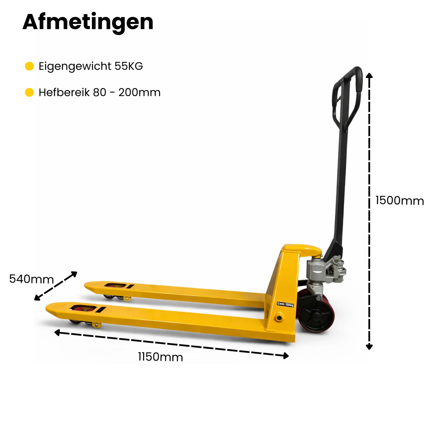 Palletwagen - 1500KG - 1150mm
