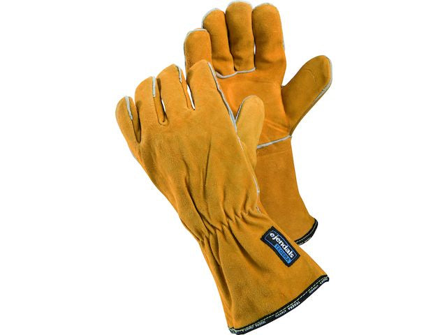 Tegera 19 Lasshandschoenen Geel Rundleder Maat 8-11 360mm