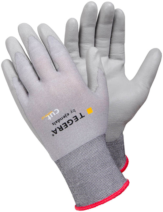 Ejendals Tegera 909 Snijbestendige Nylon Handschoenen Grijs PU-Coating