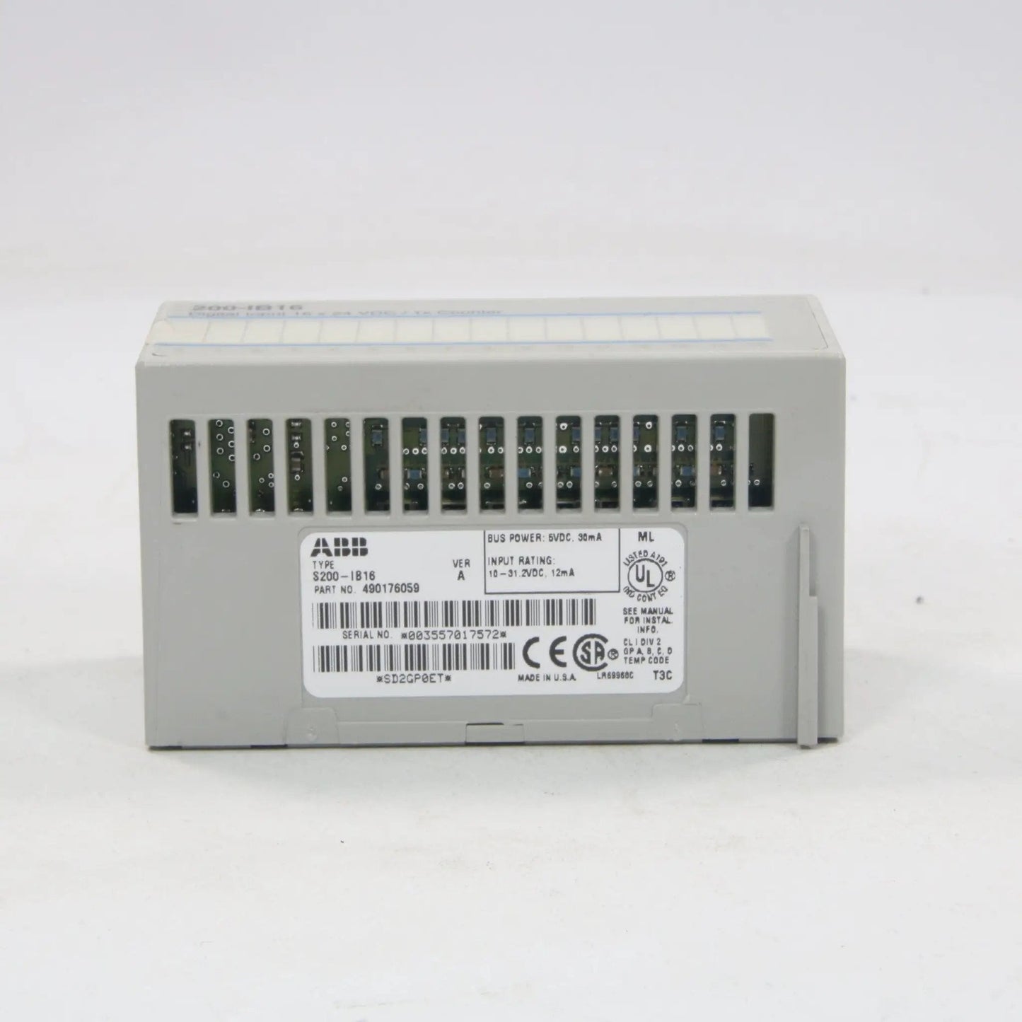 ABB 200-IB16 Digital Input 16 x 24 VDC/1 Counter