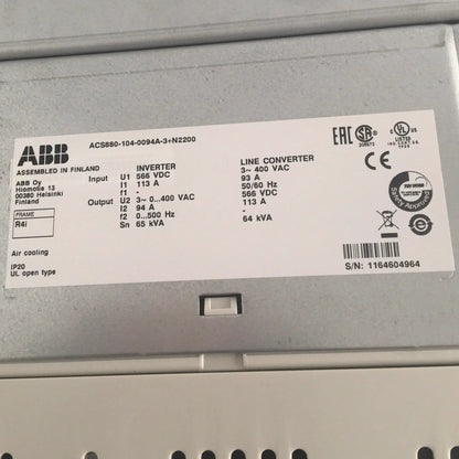 ABB ACS 880 104 0094A 3 Inverter/Line Converter