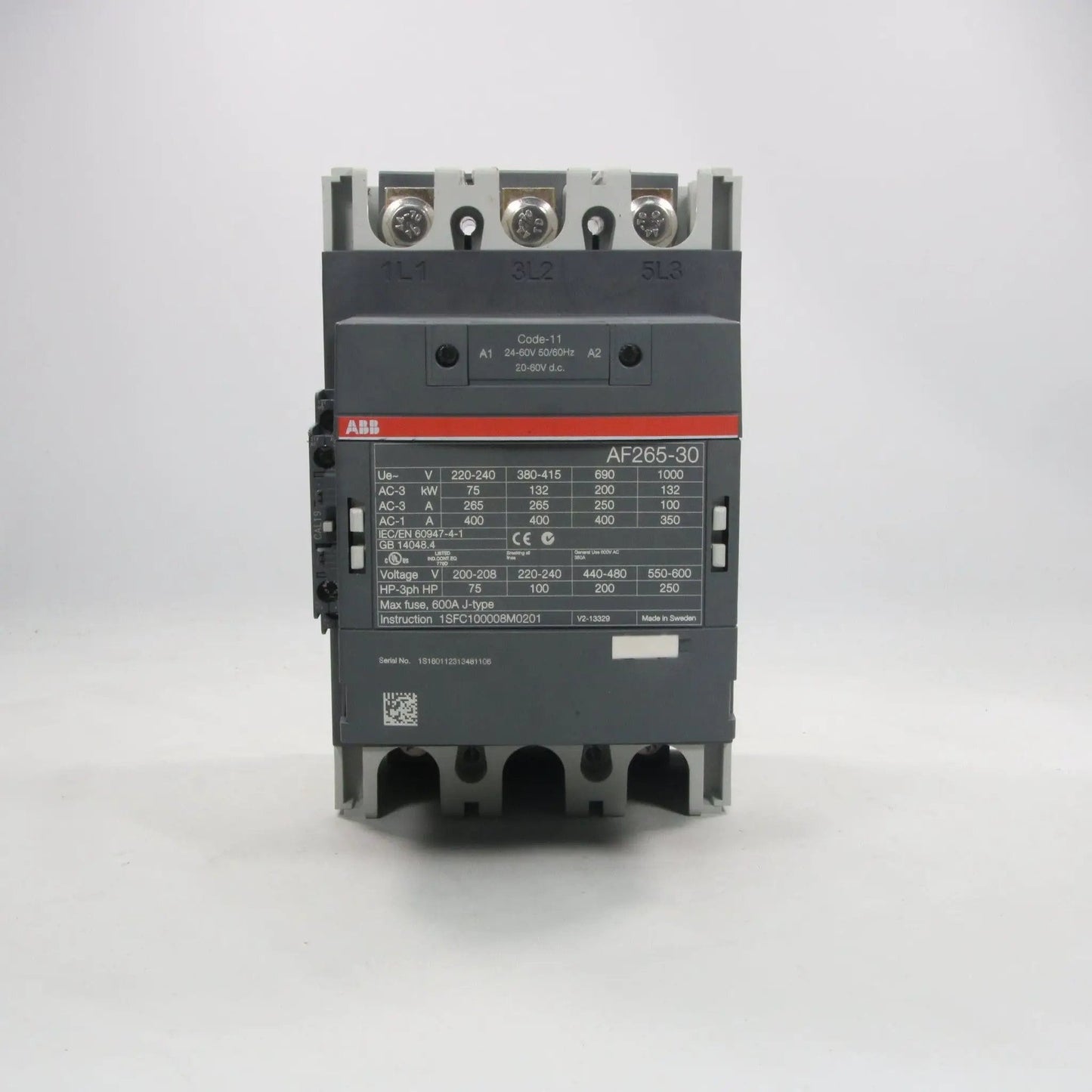 ABB AF265-30 3 Pole Contactor