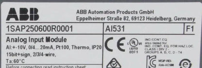 ABB AI531 Analog Input Module & Terminal Unit