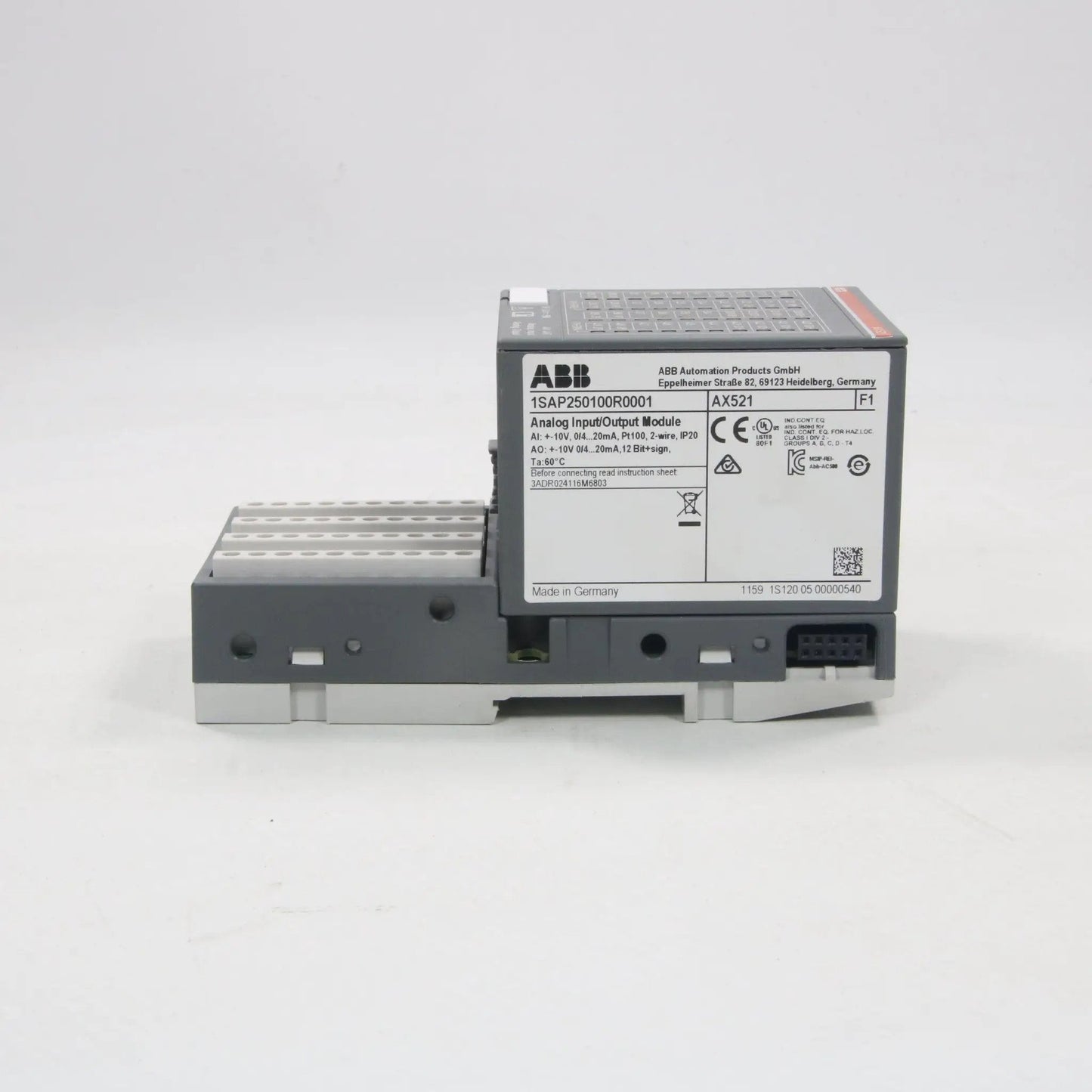 ABB AX521 Analog Input/Output Module - Unused