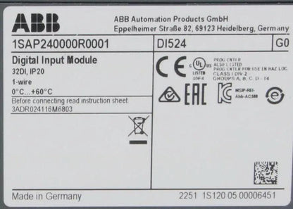 ABB DI524 Digital Input Module & Terminal Block