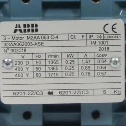 ABB M2AA063C 4 Three Phase Motor