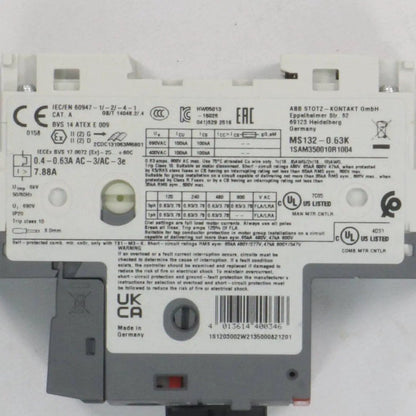 ABB MS132 0.63K Manual Motor Starter