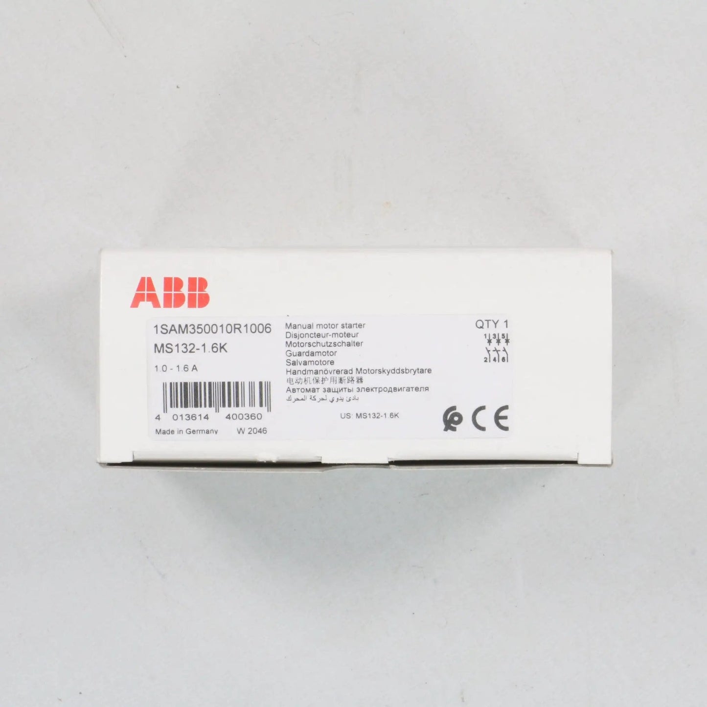 ABB MS132 1.6K Manual Motor Starter